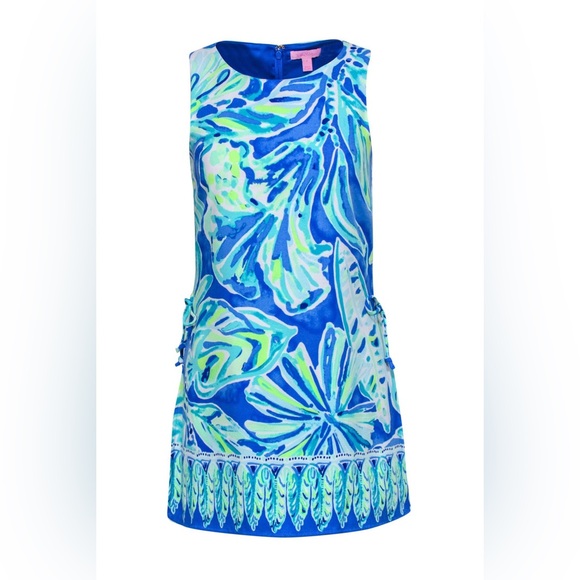 Lilly Pulitzer Donna Romper Beacon Blue Green Palm Passage ๐ - Picture 5 of 7